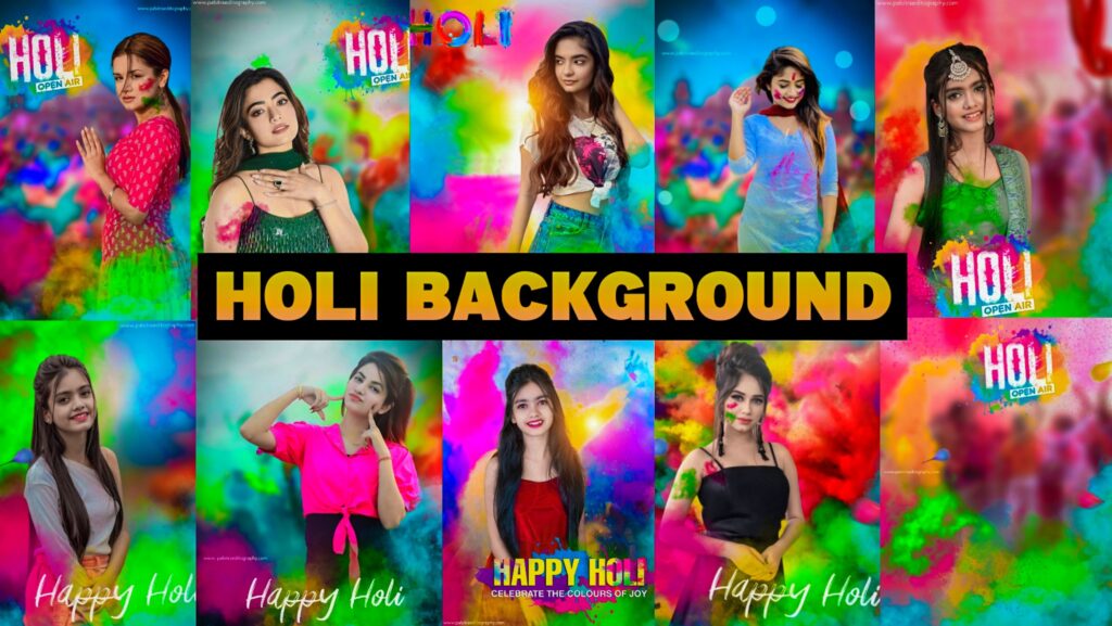 holi photo editing background