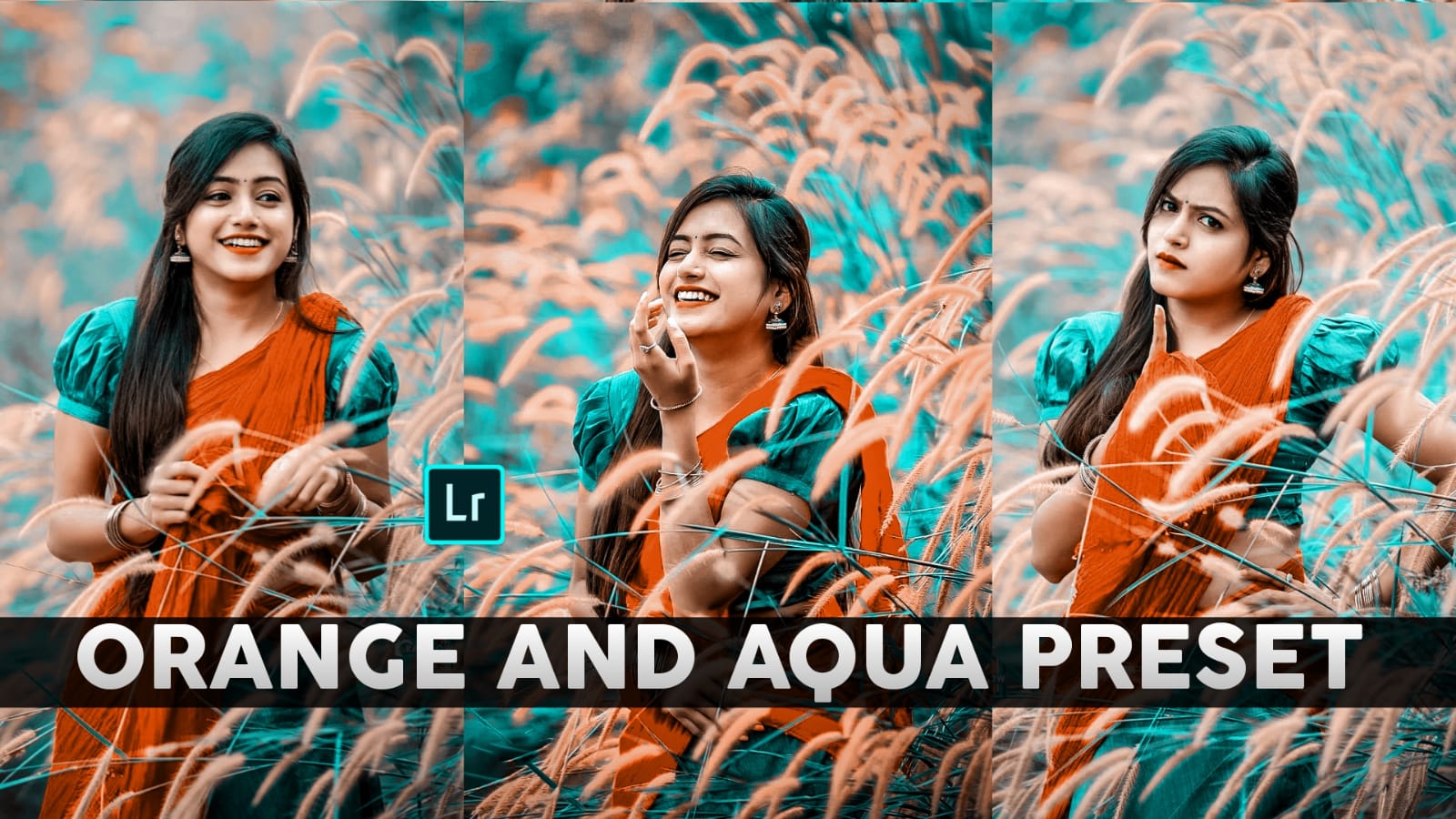 orange and aqua preset