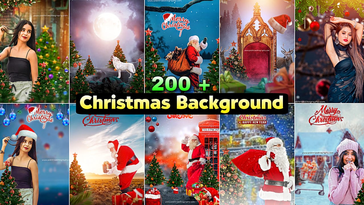 Learn how to create Christmas background editing In just a few simple steps