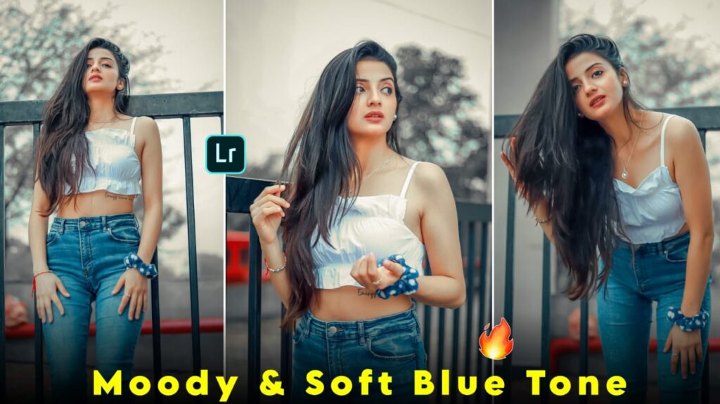 Moody and Soft Blue Preset - Lightroom Photo Editing in 1 click - PABITRA EDITOGRAPHY moody and soft blue preset