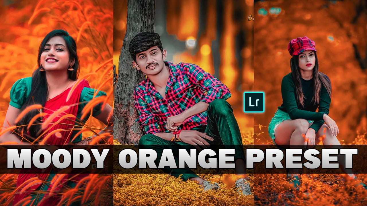 moody orange colour effect lightroom preset