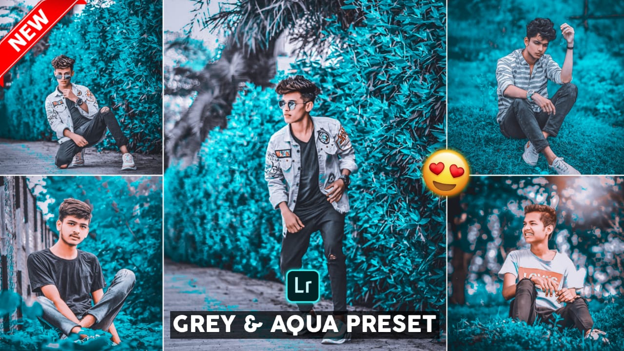 grey and aqua preset