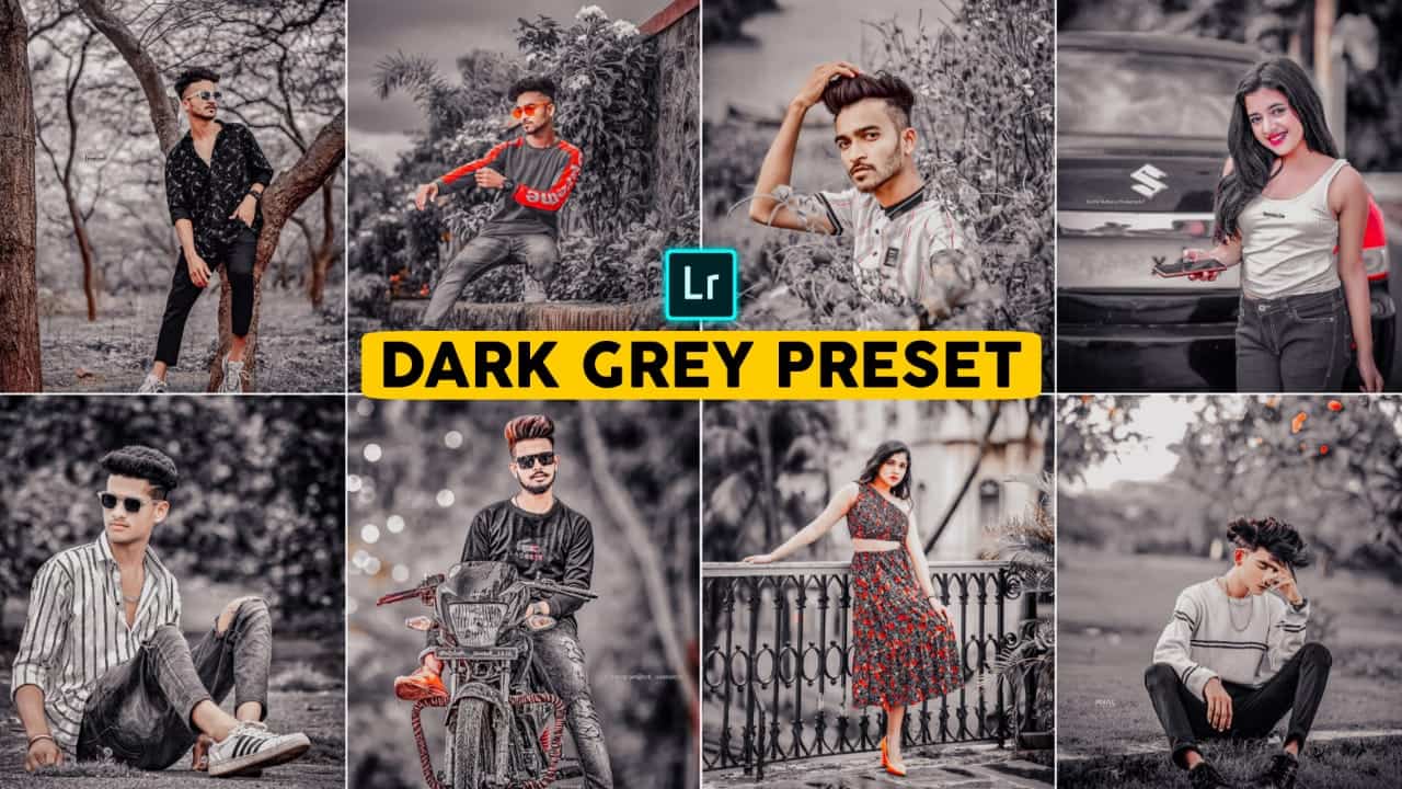 dark grey lightroom presets