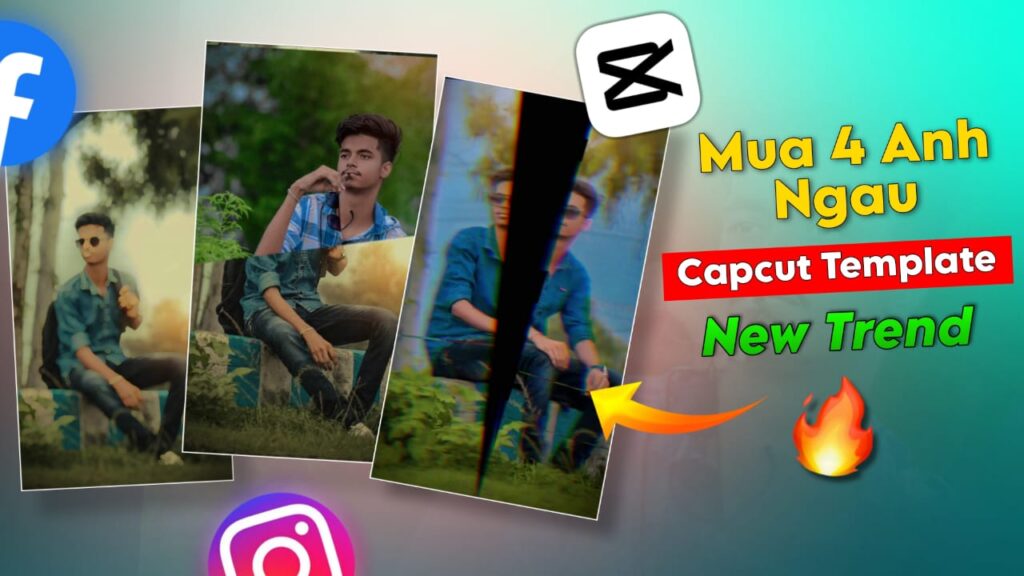 Mau 4 Anh Ngau Capcut Template (100% Working Link) mau 4 anh ngau capcut template