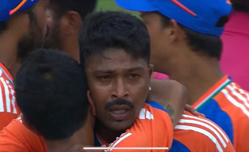 hardik pandya crying