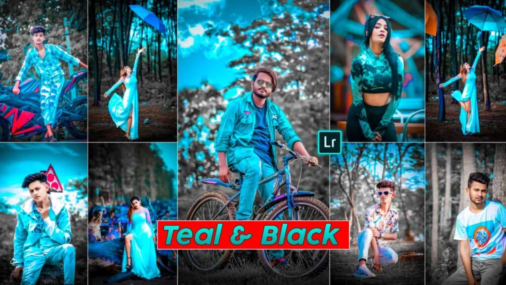 teal and black preset