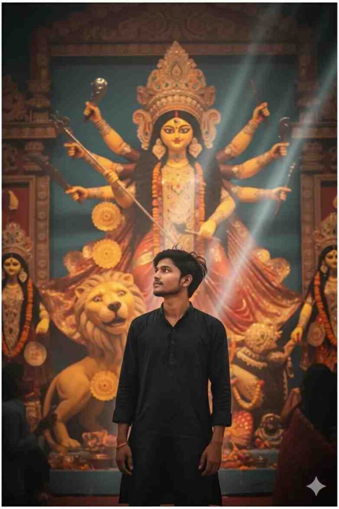 durga puja gemini photo editing prompt