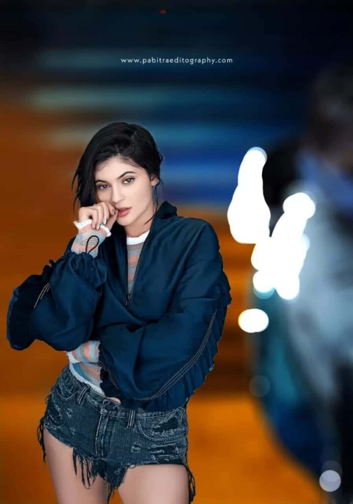 Girl Editing Photos For Boy Background